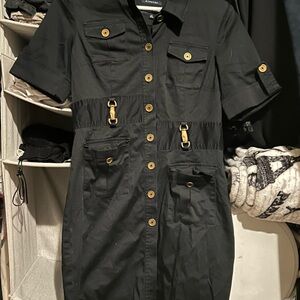 Black Button-Up Dress
